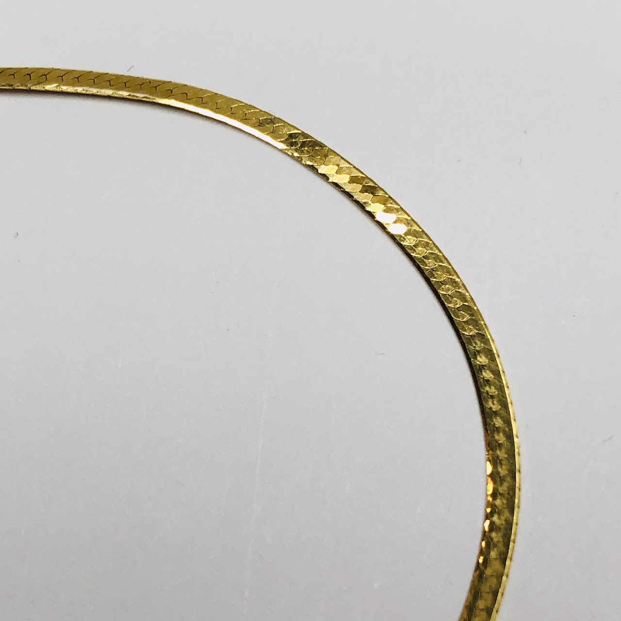 14K Gold Flat Chain Necklace