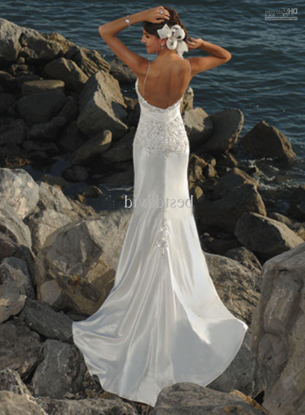 Pearls dress sheath Beach Wedding Dresses SD5204