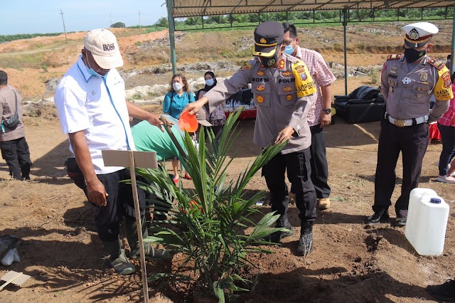 Kapolres Sergai Hadiri Tanam Ulang Sawit PTPN IV Kebun Pabatu