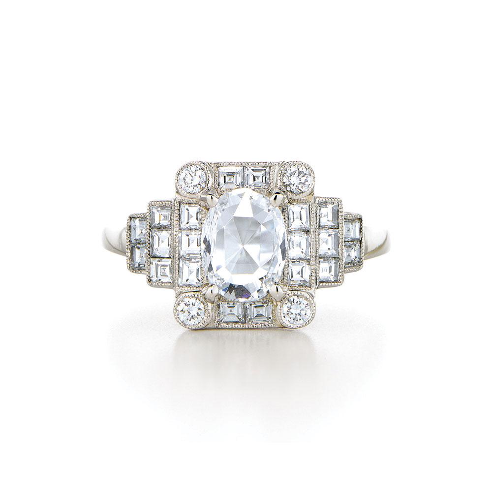 An art deco inspired diamond