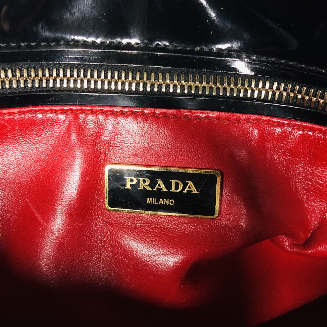 Prada Patent Leather Shoulder Bag