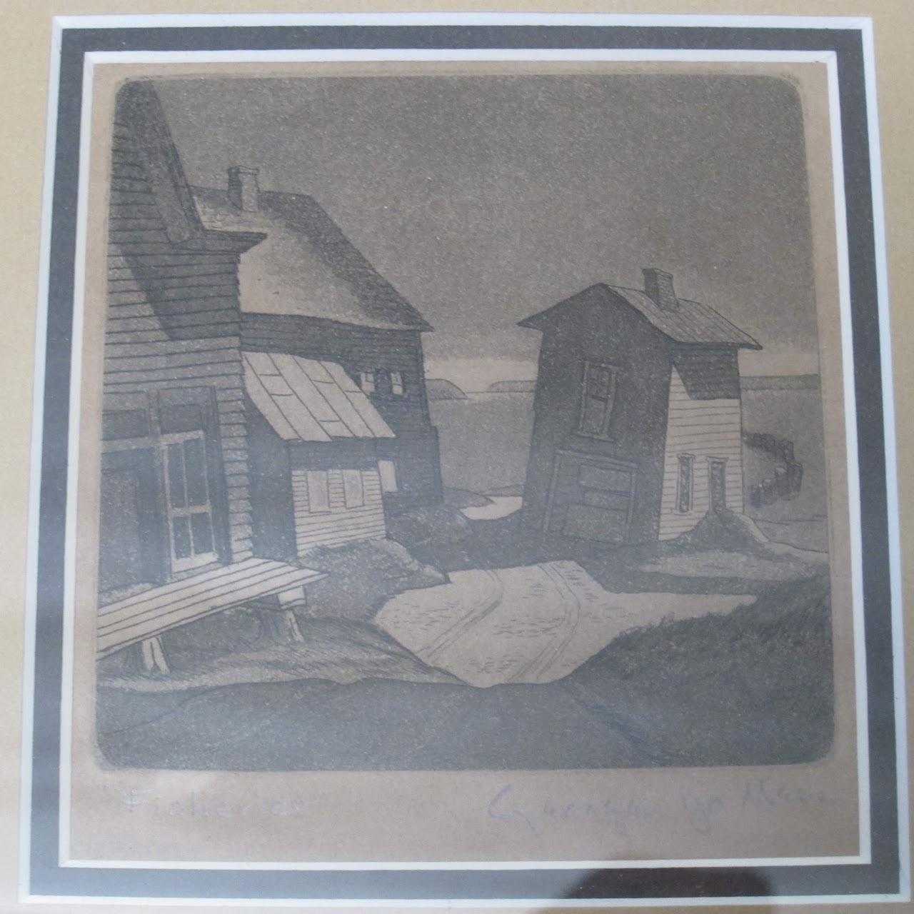 George Jo Mess Signed Aquatint Etching