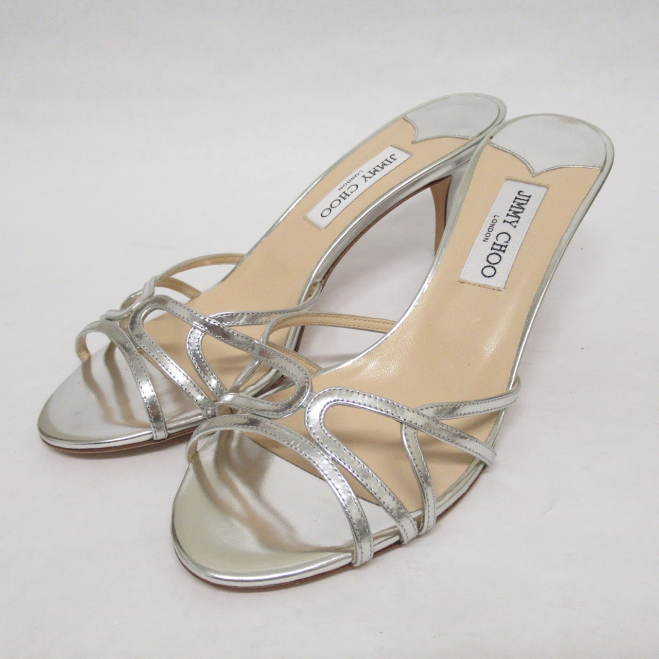 Jimmy Choo NEW Silver Sandals