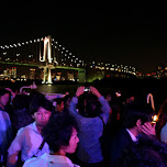 rainbow bridge in full glory in Tokyo, Japan 