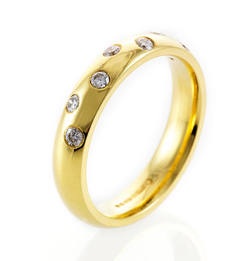 Gold Diamond Wedding Band