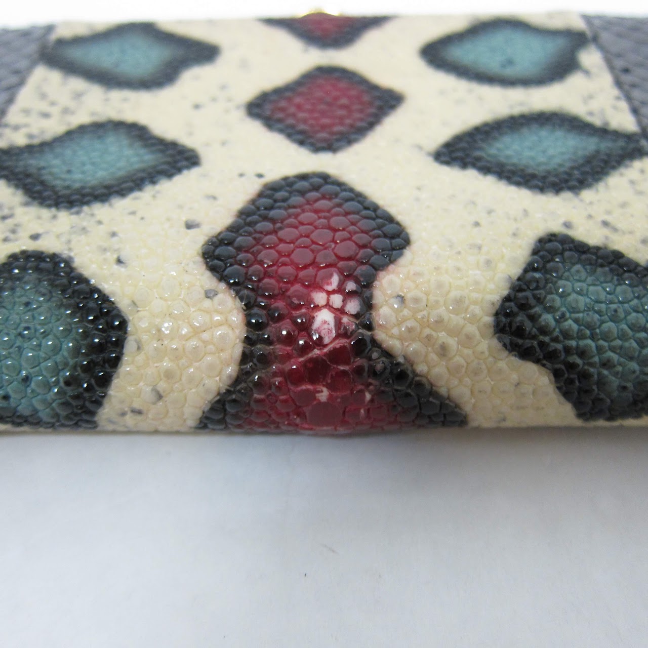 Zagliani Shagreen & Python Faye Clutch