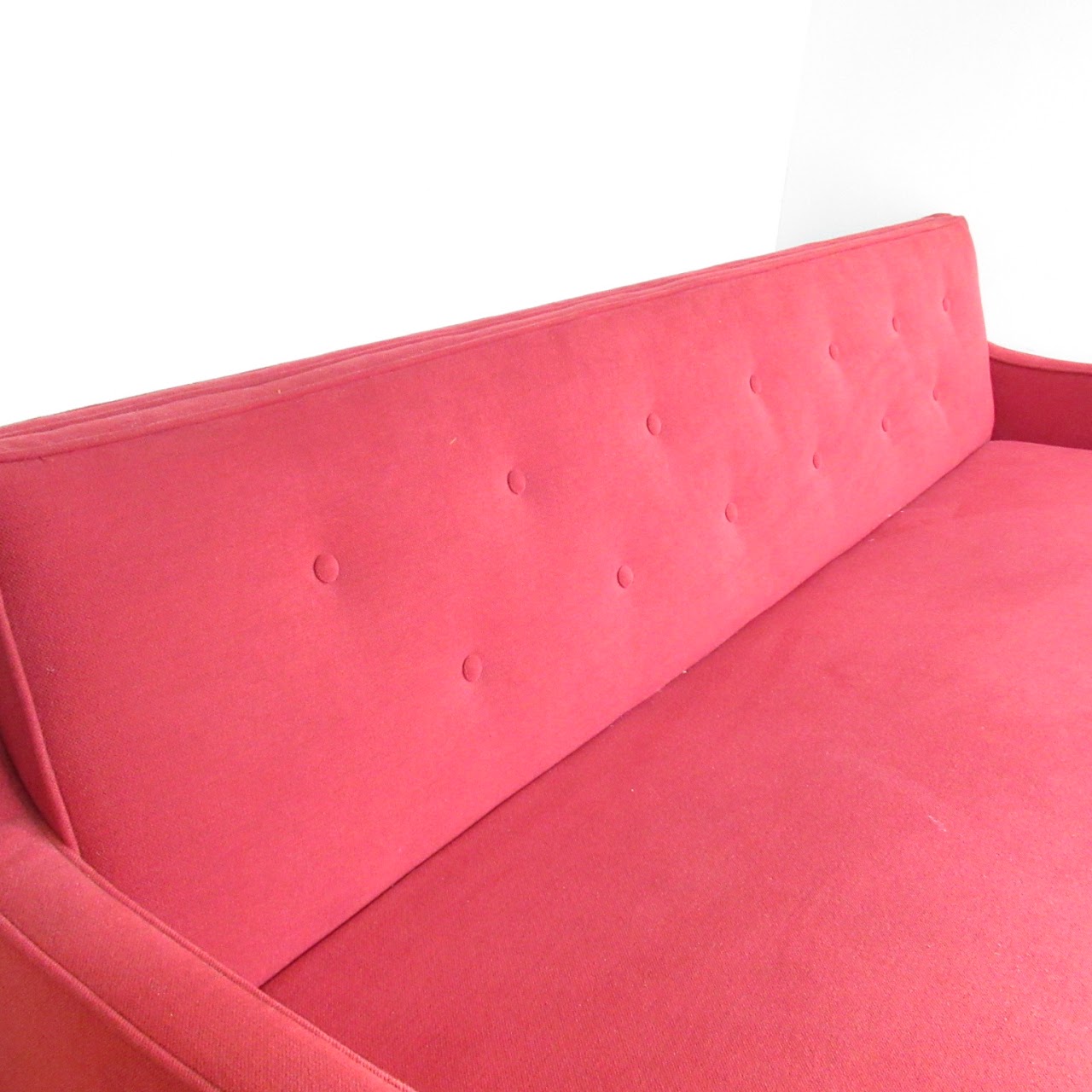 Contemporary Red Tufted Sofa