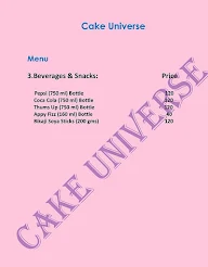 Cake Universe menu 2