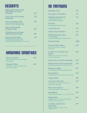 Mamagoto menu 