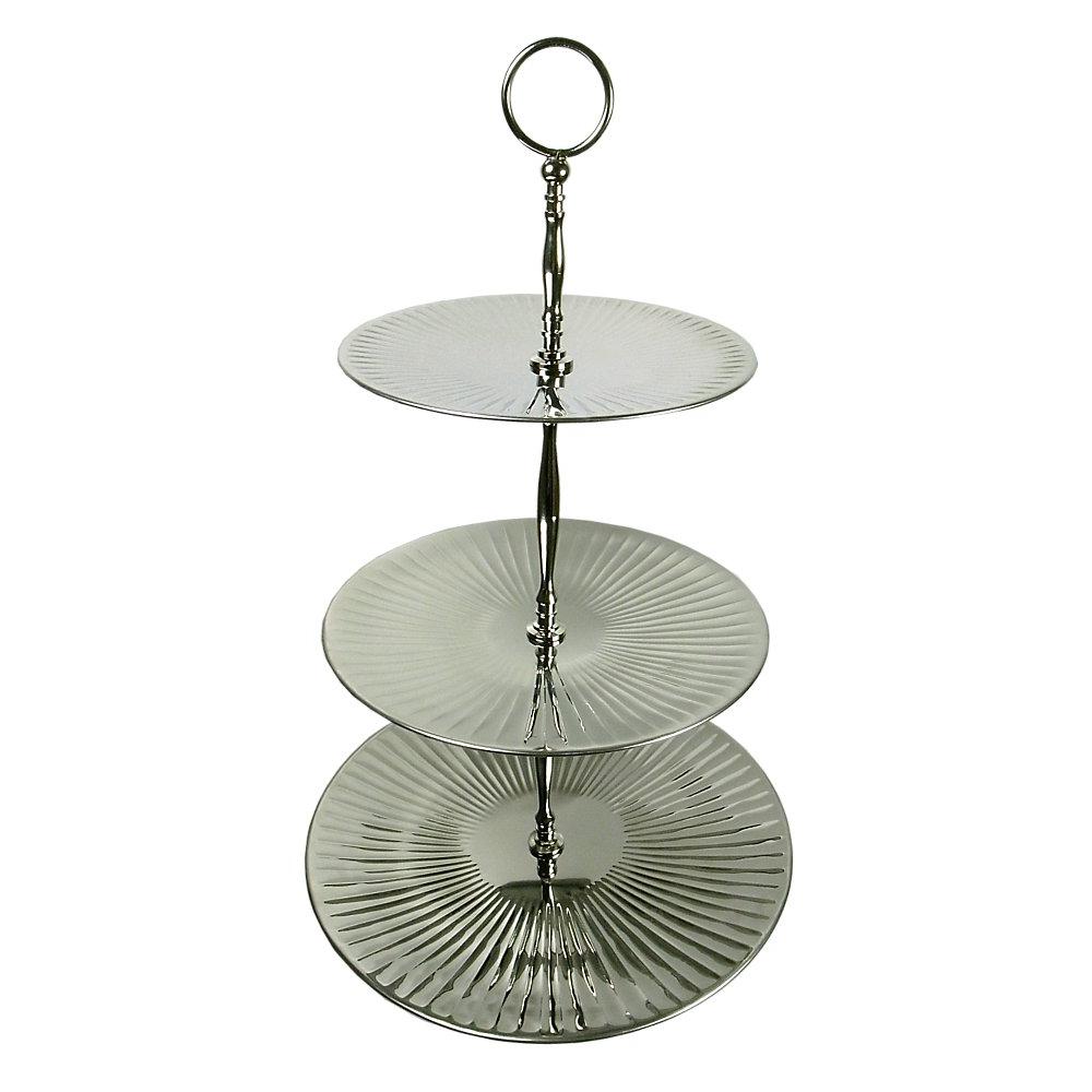 Silver 3 tier cake stand