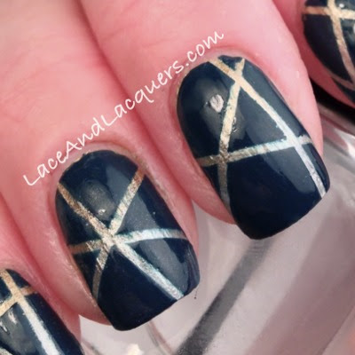 Lace and Lacquers: Striping Tape Gradient Manicure