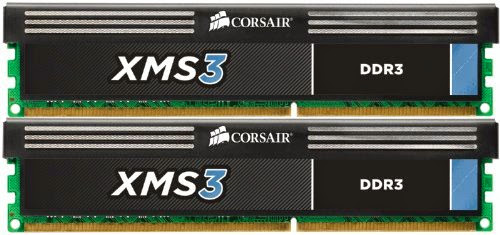  Corsair XMS3 4GB (2x2GB) DDR3 1600 MHz (PC3 12800) Desktop Memory (CMX4GX3M2B1600C9)