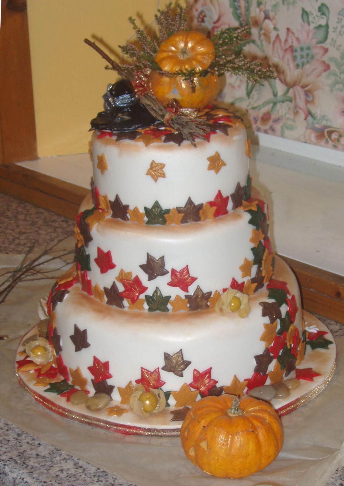 Chocolate Autumn Wedding Cake