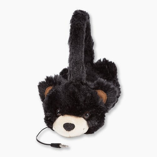  ReTrak Animalz Retractable Volume Limiting Children's Headphones, Bear (ETAUDFBEAR)