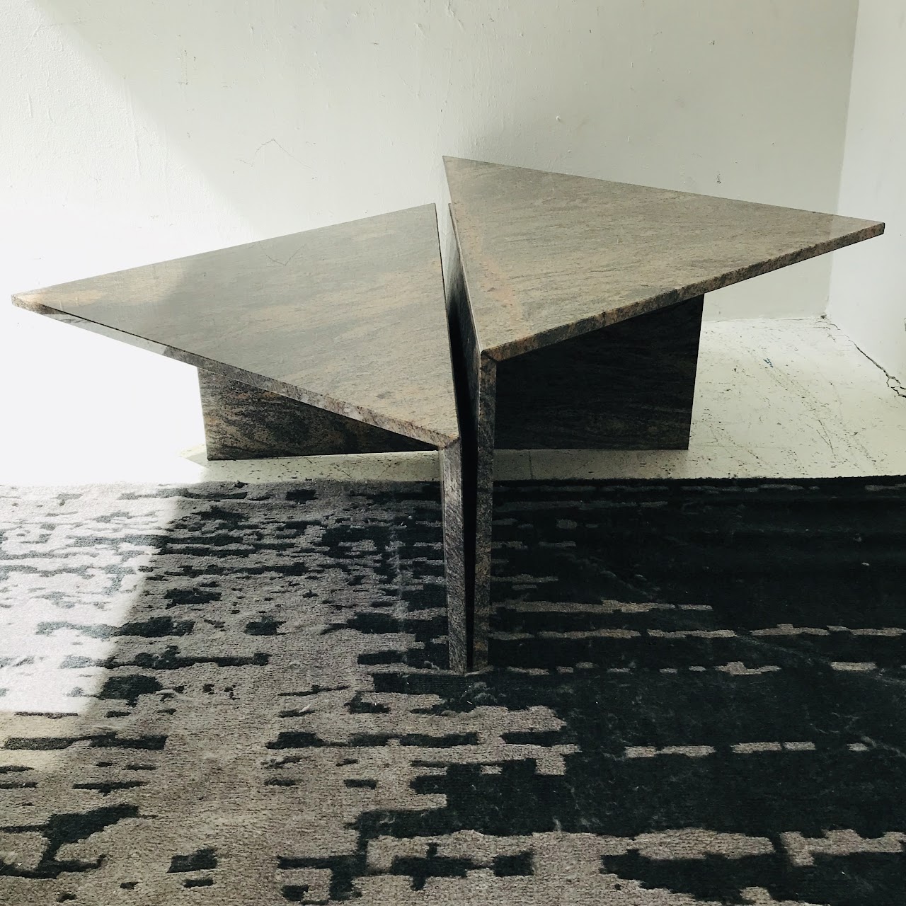 Maurice Villency Granite Stepped Cocktail Table