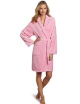 <br />Seven Apparel Hotel Spa Collection Herringbone Textured Plush Robe, Bright Pink