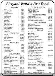 Briyani Express menu 1