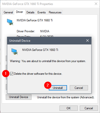 Disinstalla ed elimina il software del driver per questo dispositivo