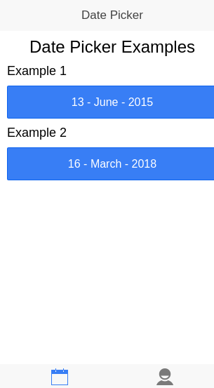 Date picker buttons