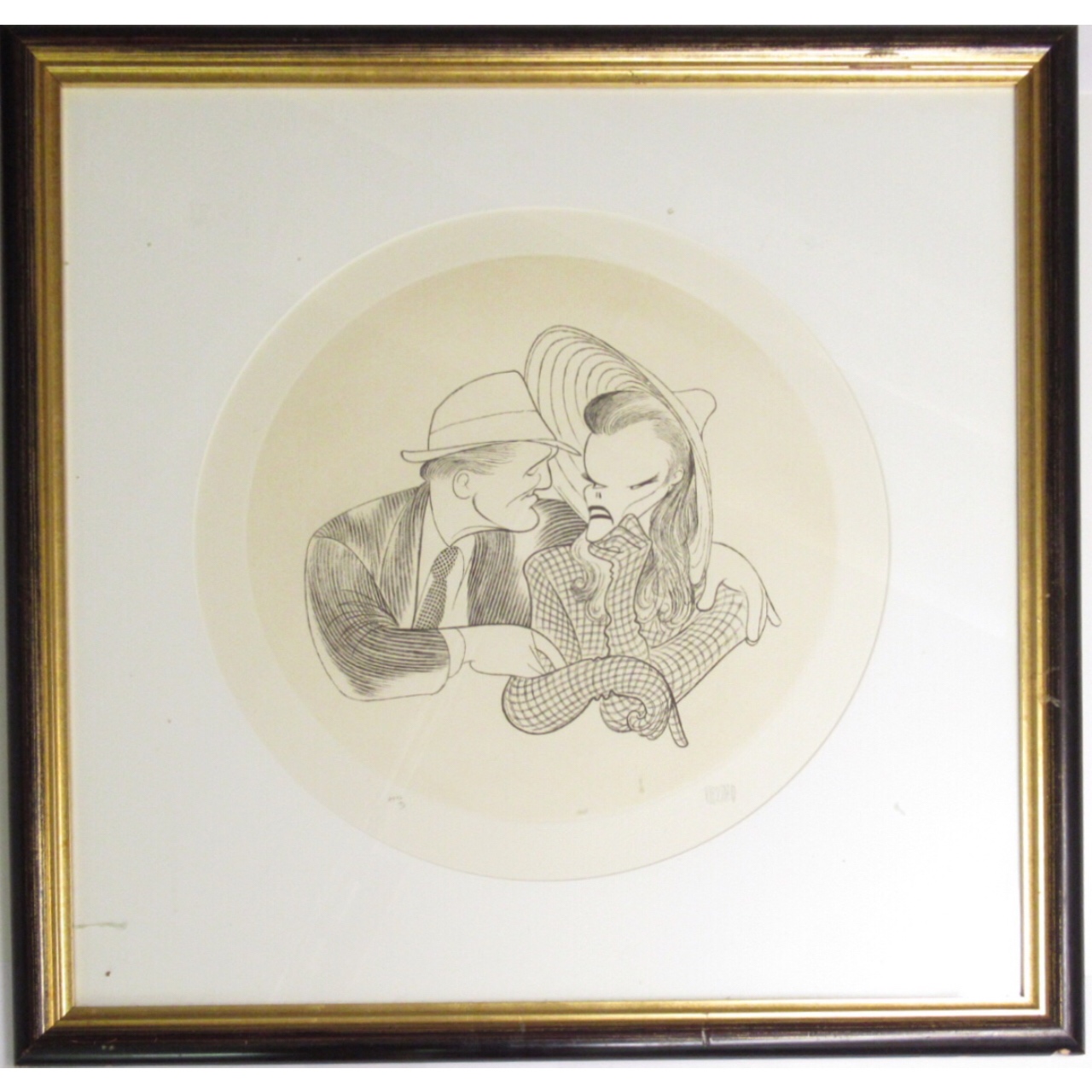 Al Hirschfeld Signed Hepburn & Tracy Etching