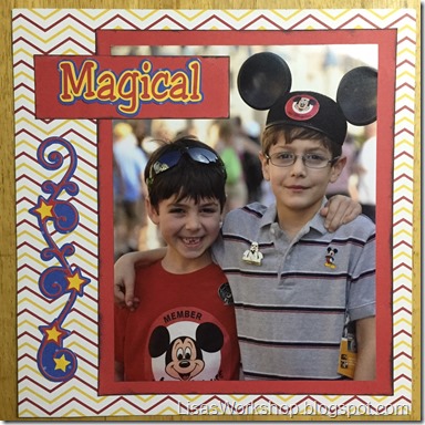 magical Disney layout featuring CM Decorative Cardstock - www.creativememories.com/user/lisagraham