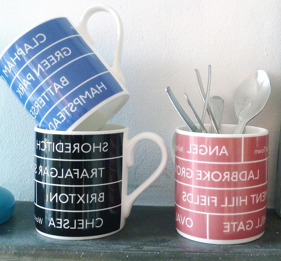 Red, Blue and Black mugs