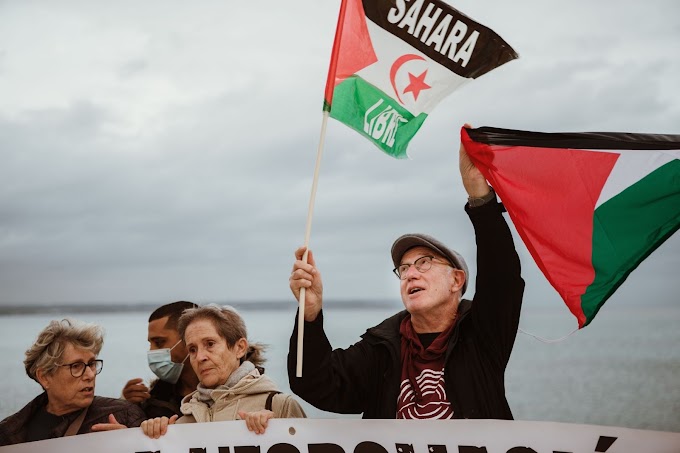Concentración en Mallorca contra el saqueo de los recursos naturales del Sáhara Occidental.