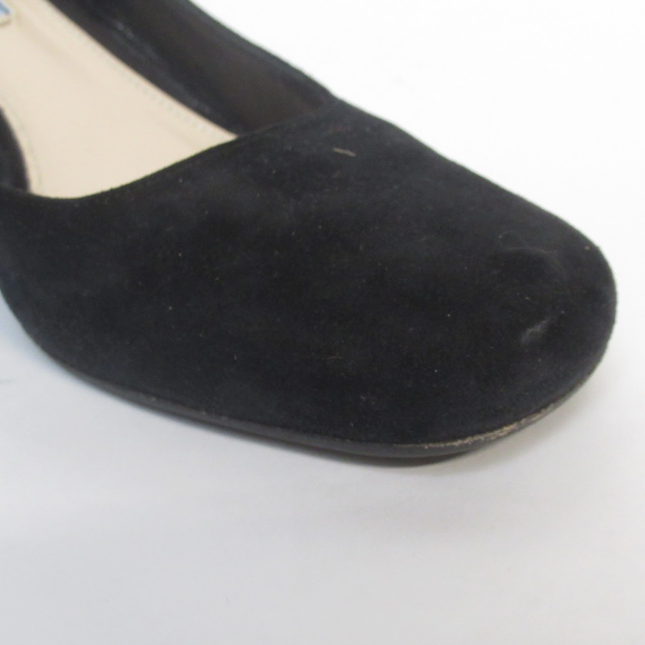 Prada Suede Ankle Strap Chunky Heels