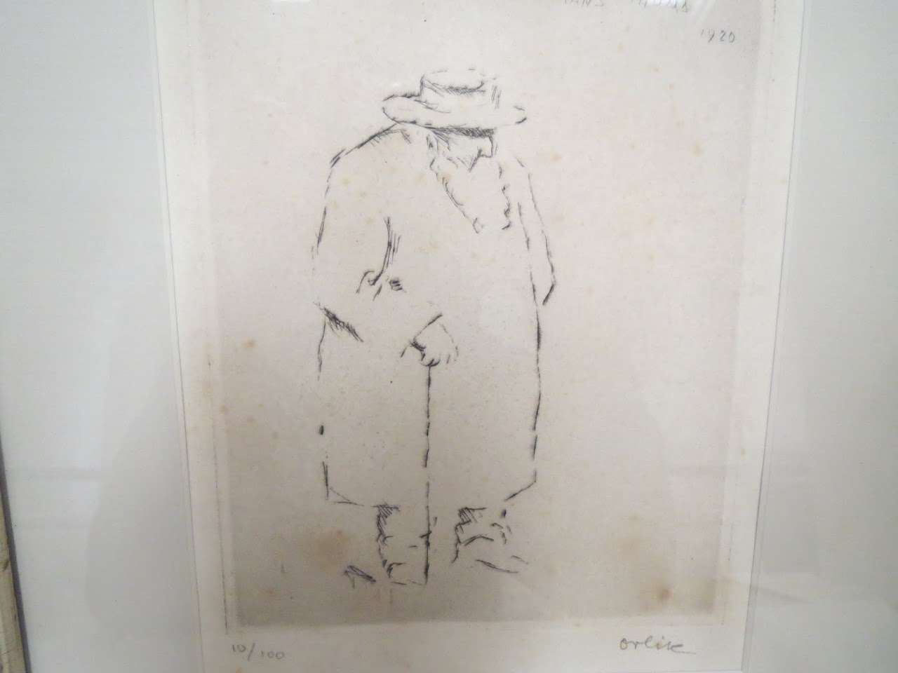 'Hans Thoma' Etching by Emil Orlik