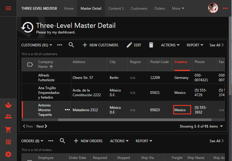 Wide scrollbars setting will increase the comfort of scrolling for the end users with pointer devices, such as mouse or stylus. Wide horizontal scrollbars are also displayed for summary grid views in Touch UI.