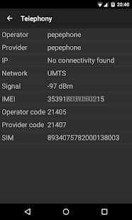 Phone Tester (hardware info) Screenshot