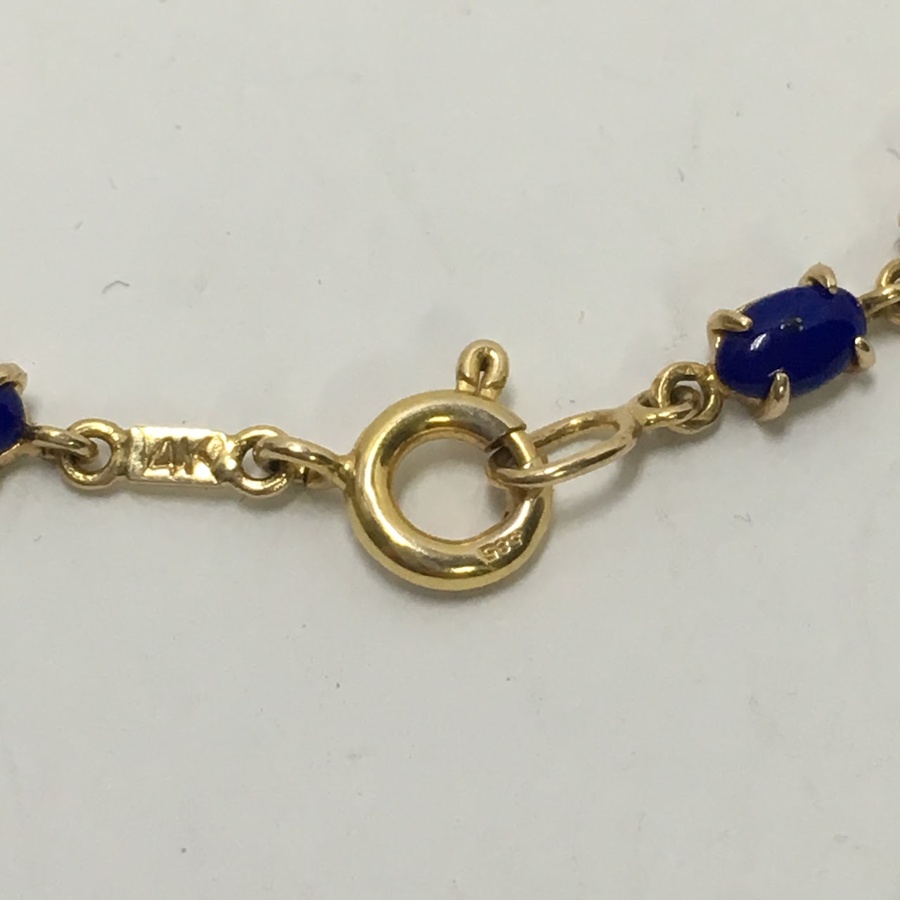 14 K Gold & Lapis Bracelet