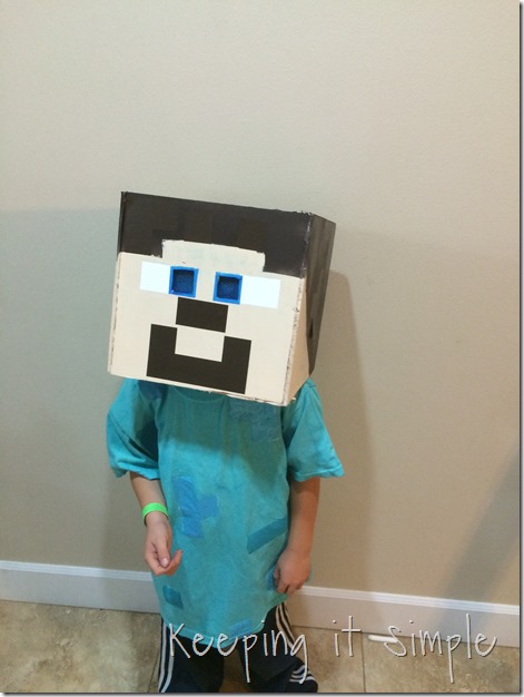 DIY Minecraft Costumes- Creeper, Steve and Zombie Costume - Keeping it ...