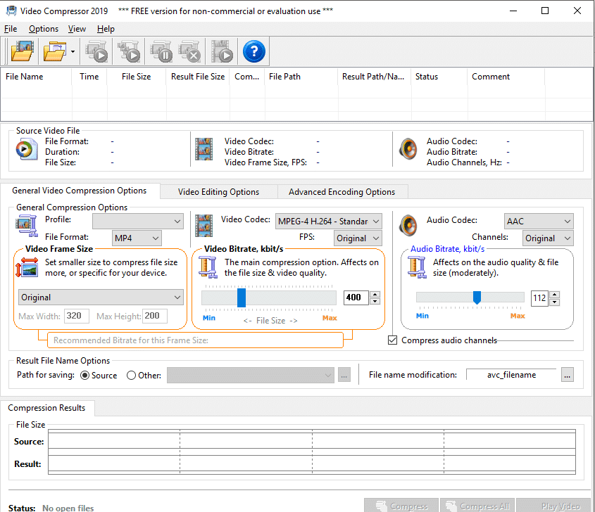 Video Compressソフトウェアをダウンロードしてインストールし、ダブルクリックして起動します