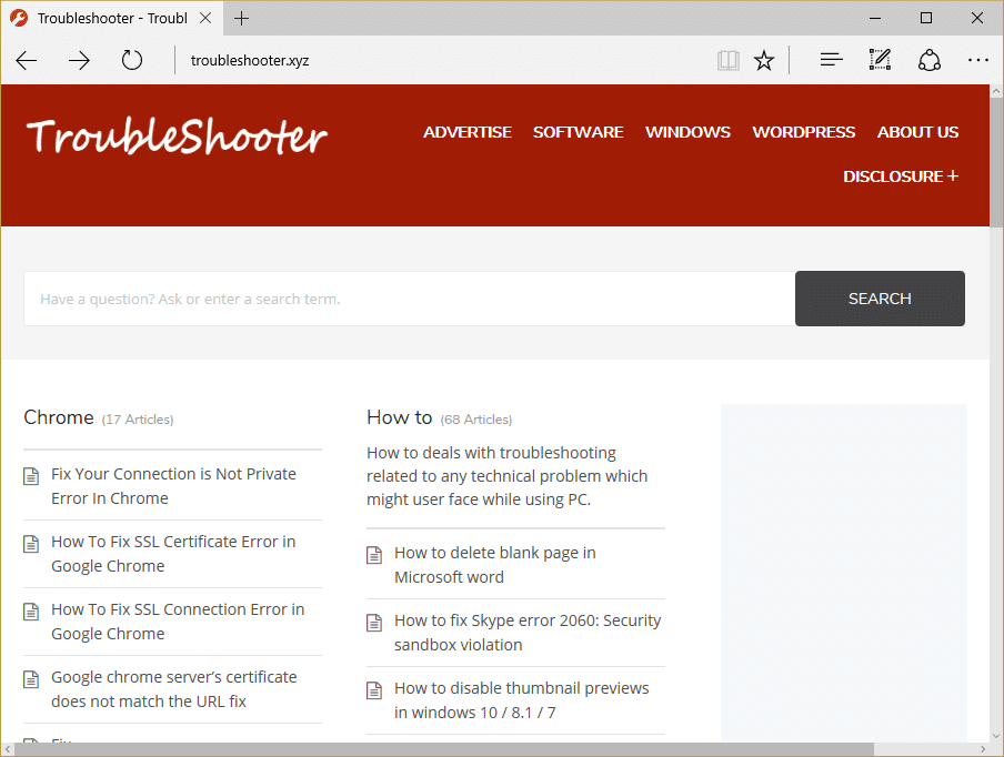 gebruik een andere browser