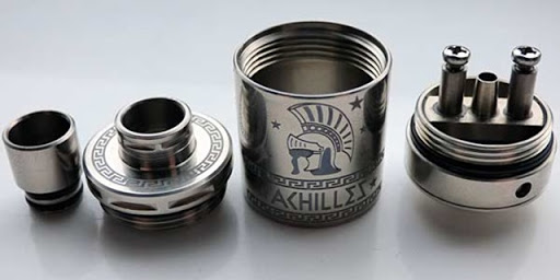 xachillesii parts.jpg.pagespeed.ic.gcuBLyEUgW thumb%255B2%255D - 【RDA】「ACHILLES II RDA by TITANIUM MODS」(アキレス2RDA)レビュー。シルキーな濃厚フレーバー！シングルコイルビルドの最強クラスフルチタン製ドリッパーfromウクライナ！【オーセン/電子タバコ/VAPE】