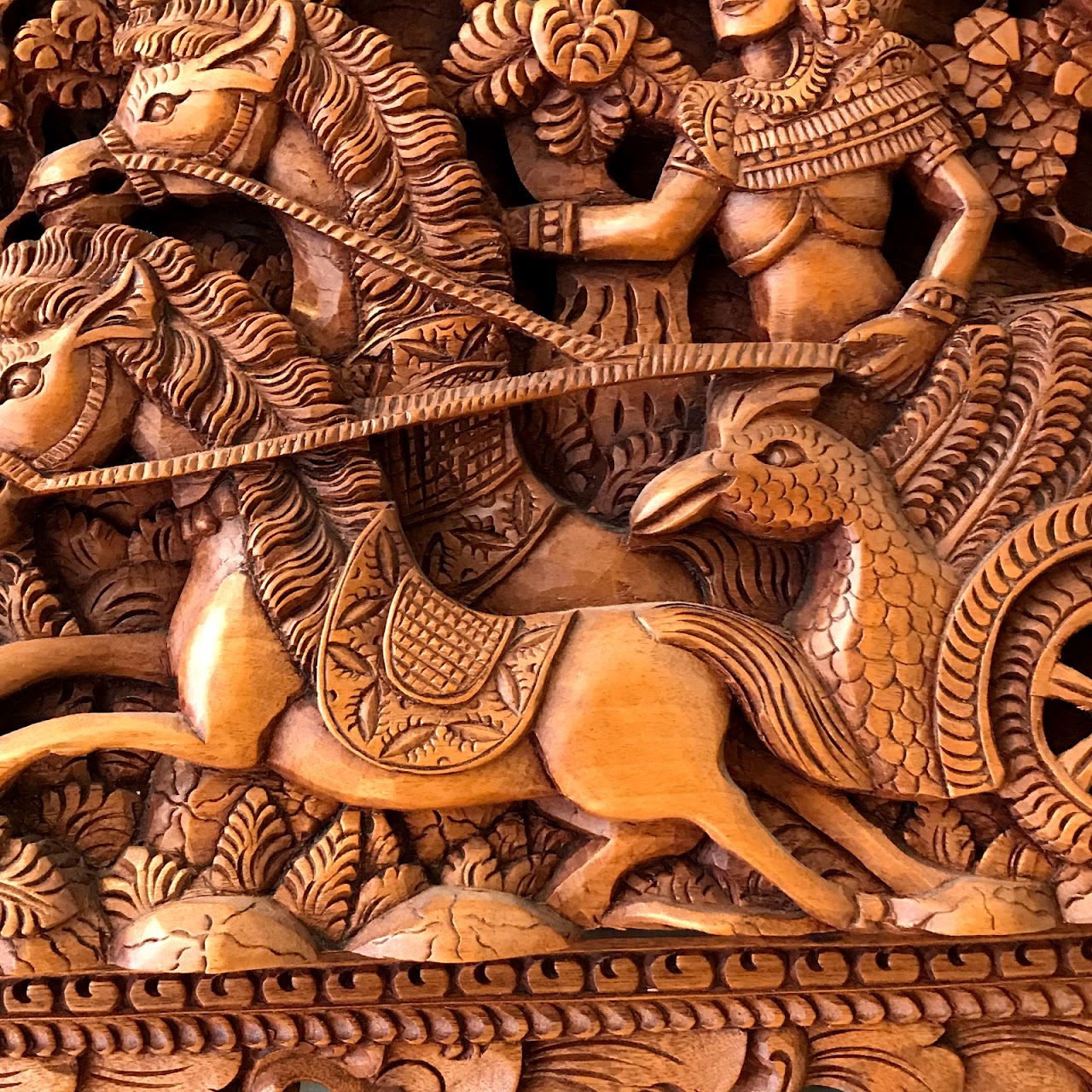 Carved Indonesian Wall Hanging Large
