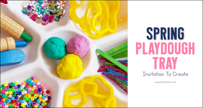 Spring Playdough Tray Invitation To Create