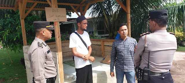 Cek Pos Satkamling, Kasat Binmas Polres Tebing Tinggi Berikan Arahan