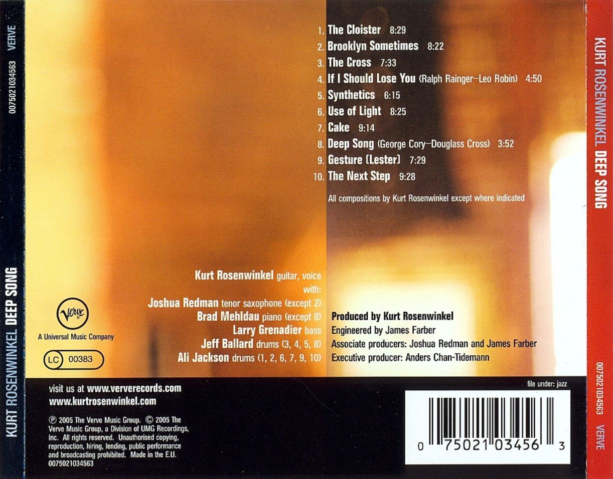 Kurt Rosenwinkel Deep Song. If i should lose you. A Day at the Opera SACD Inlay. Песни 2005 зарубежные