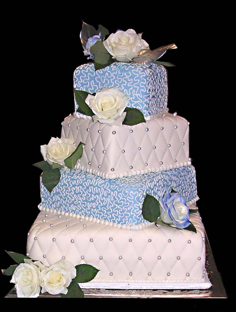 square wedding cake