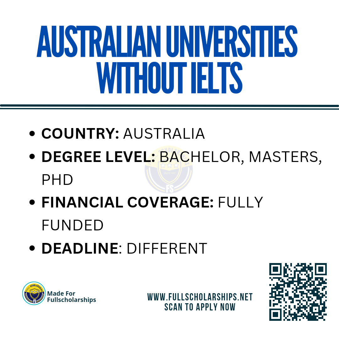 Scholarships in Australia Without IELTS 2023 Apply for Fully Funded Bachelors, Masters, PhD