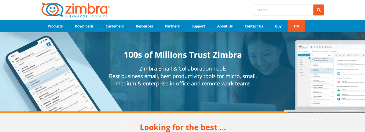 Escritorio Zimbra |  alternativa gratuita de Outlook para Windows 10