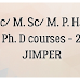  B.Sc/ M. Sc/ M. P. H/P. B. D/ Ph. D courses - 2019 | JIMPER 