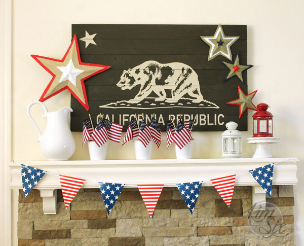 Patriotic Stars Mantel