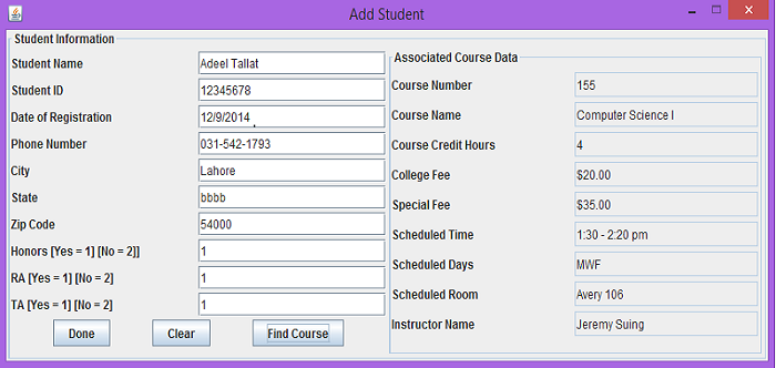 Programmer S Place Student Registration System In Java
