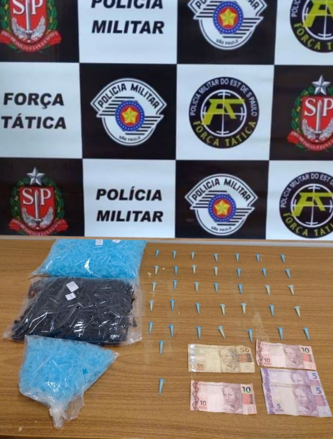 Adolescentes são apreendidos com mais de 2 mil pinos vazios e 37 contendo cocaína, no Alvorada em Araçatuba