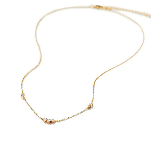 Title 2, S925 Sterling Silver Triple Diamond Overlay Col...