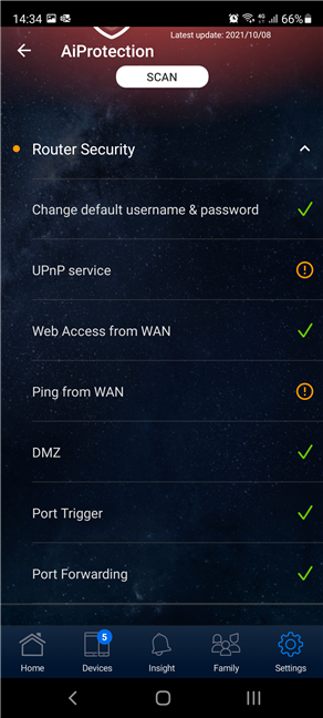 I risultati della valutazione della sicurezza del router