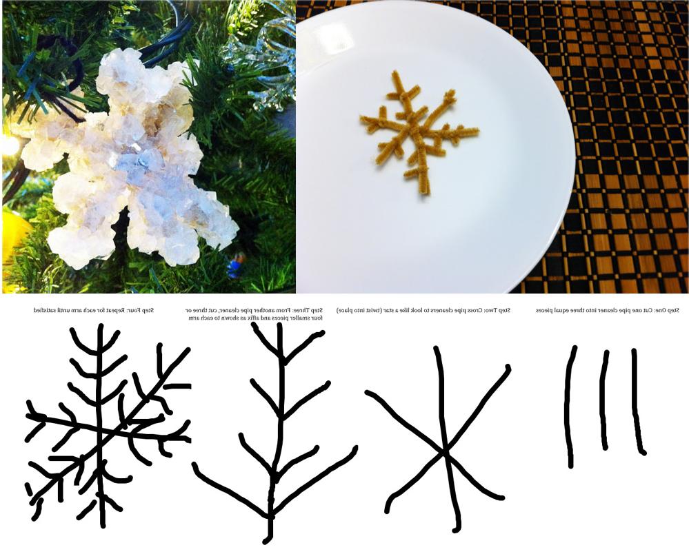 DIY Borax Snowflake Ornaments